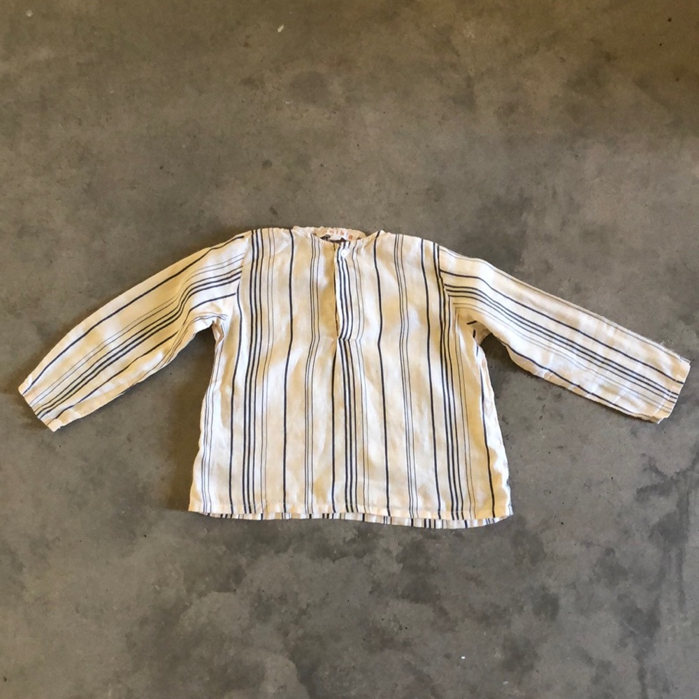 Omibia 3T linen striped top kids
